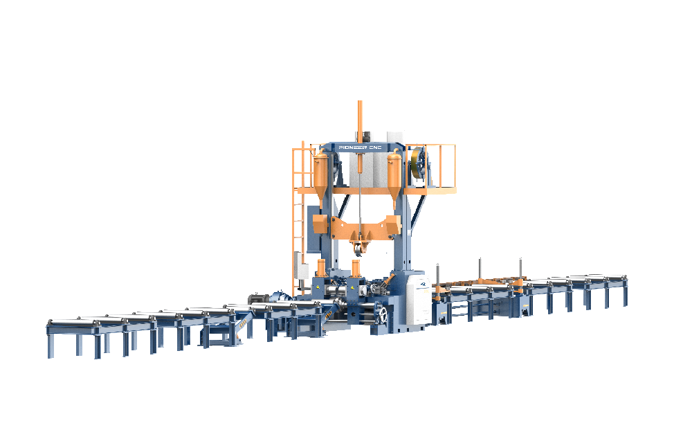 H beam assembly welding straightening machine 3 in 1